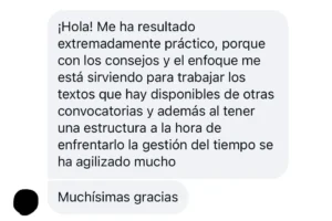Testimonio Ejercicios Oposiciones Inglés