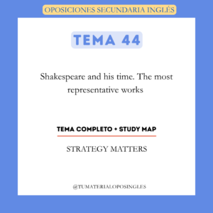Tema 44 - Shakespeare and his Time. The Most Representative Works + Study Map