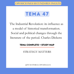 Tema 47 - The Industrial Revolution: its Influence as a Model of Historical Transformation. Social and Political Changes Through the Literature of the Period. Charles Dickens+ Study Map