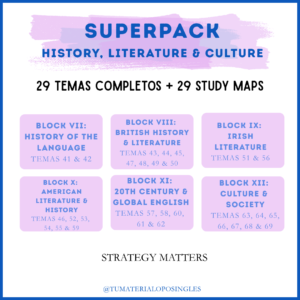 SUPERPACK HISTORIA, LITERATURA & CULTURA (BLOQUES VII–XII): 29 TEMAS + 29 STUDY MAPS