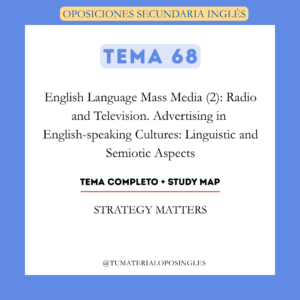 Tema 68 - English Language Mass Media (2): Radio and Television. Advertising in  English-speaking Cultures: Linguistic and Semiotic Aspects + Study Map